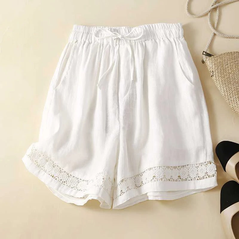 Short décontracté à motifs floraux avec taille élastique ample. 0