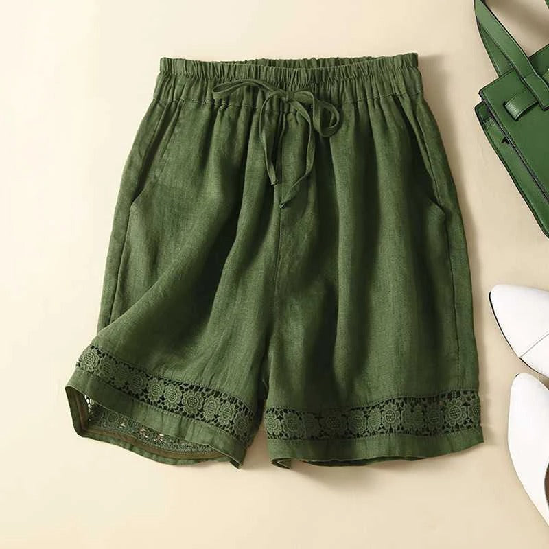 Short décontracté à motifs floraux avec taille élastique ample. 4