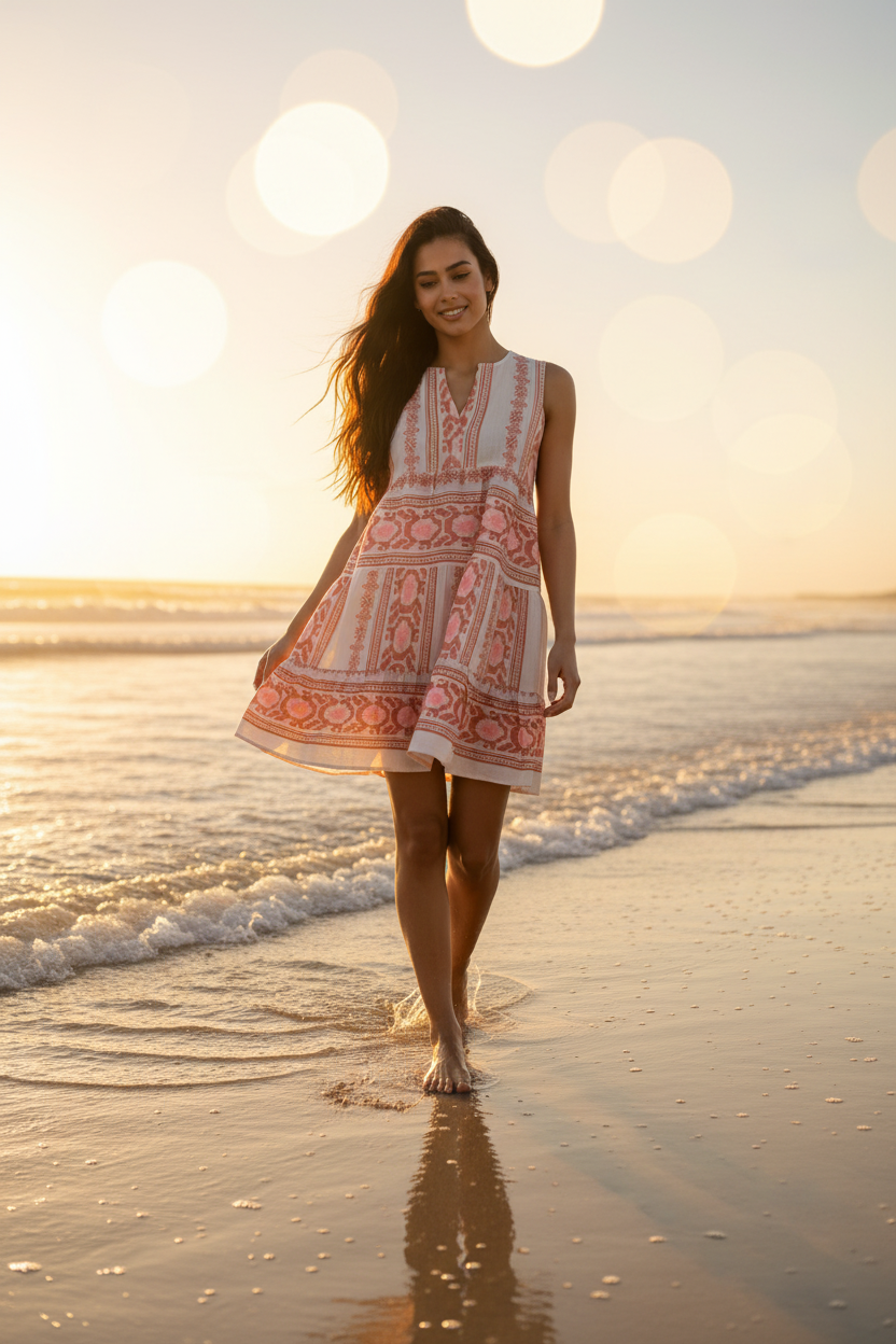Robe élégante à manches longues avec design jacquard. - 6