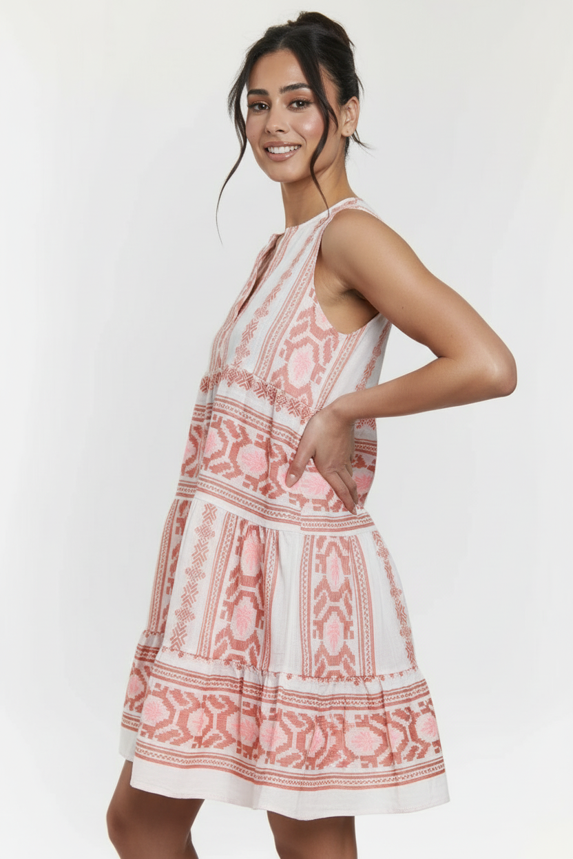 Robe élégante à manches longues avec design jacquard. - 5