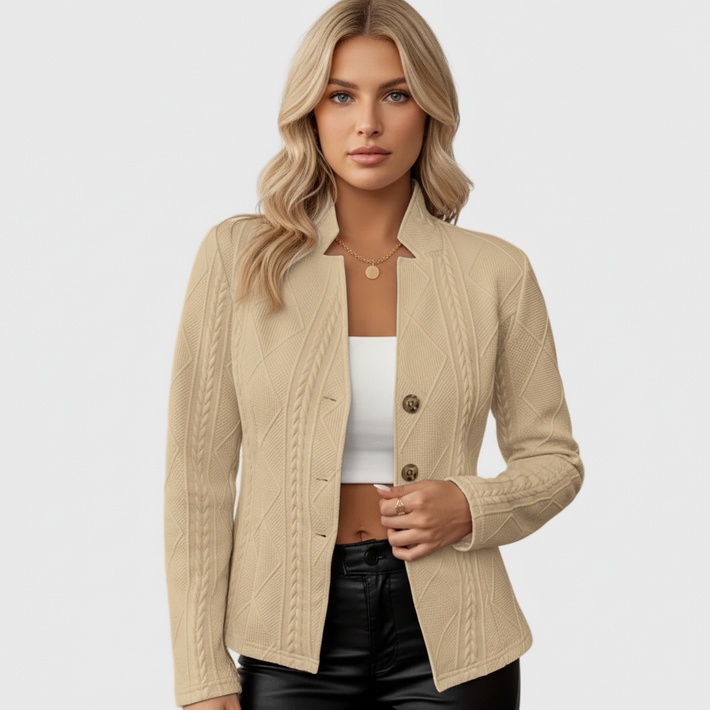 Blazer femme structuré, élégant, à manches longues. - 1