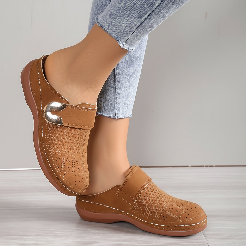 Chaussons femme antidérapants au confort ergonomique. - 2