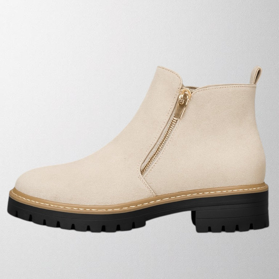 Chaussures femme élégantes à bout rond avec fermeture zippée latérale. 2