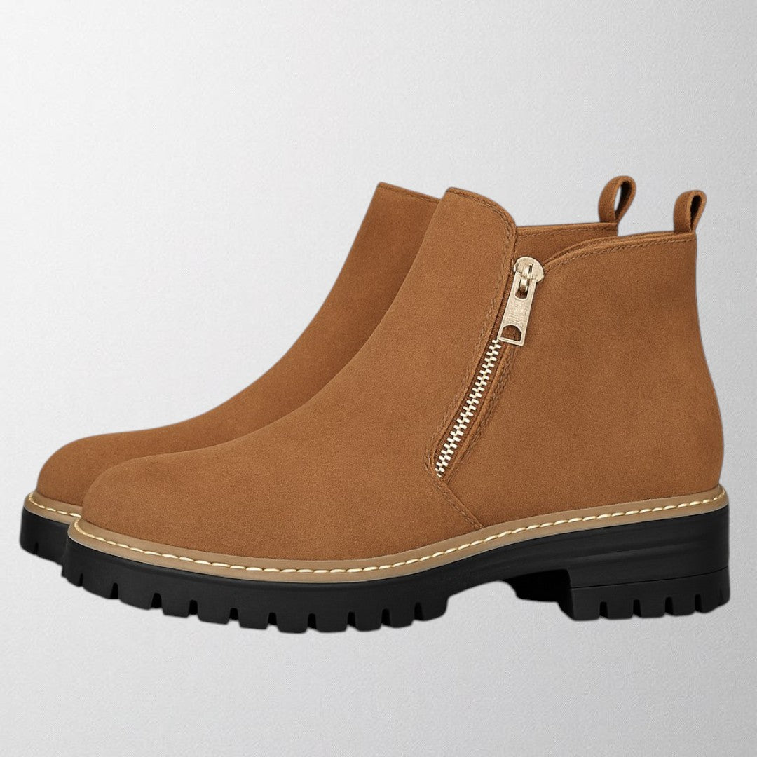 Chaussures femme élégantes à bout rond avec fermeture zippée latérale. 3
