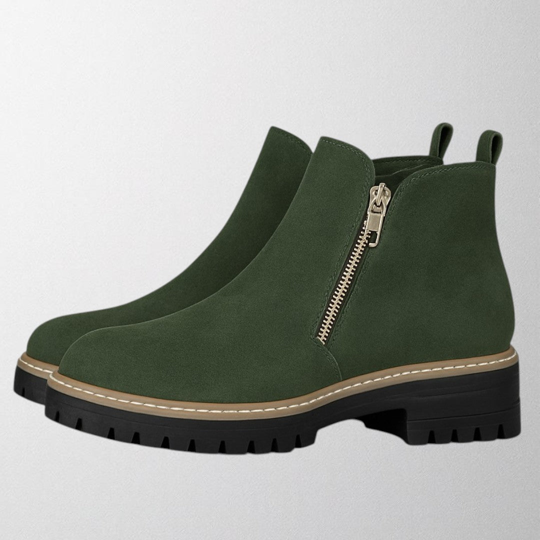 Chaussures femme élégantes à bout rond avec fermeture zippée latérale. 5