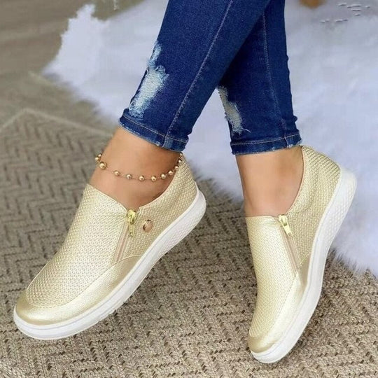 Chaussures femme zippées, au style décontracté et confortable. - 2