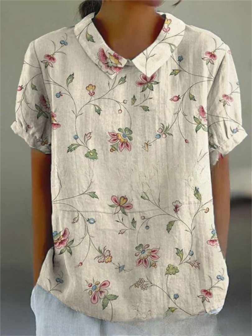 Chemise femme à design floral décontracté et coupe fluide. 2