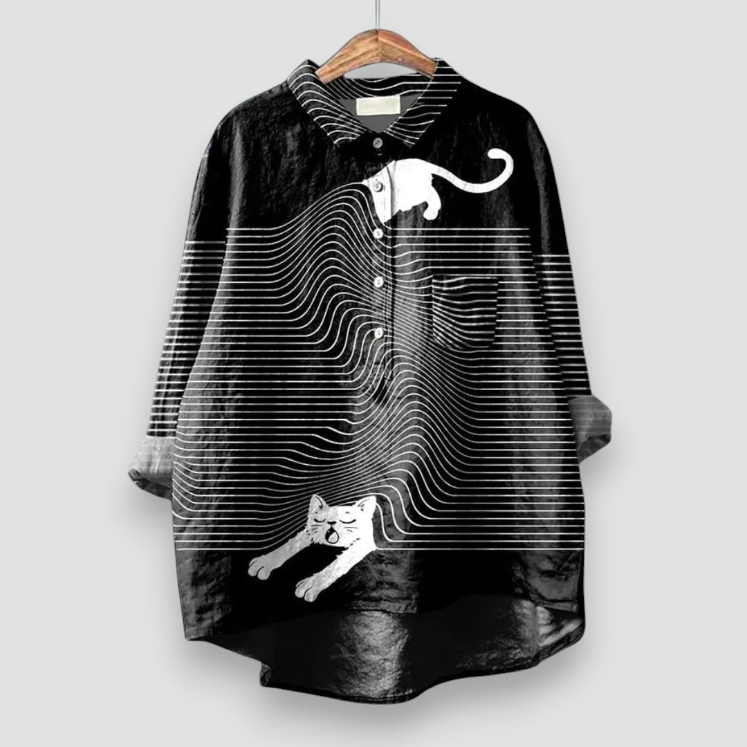 Chemise femme à imprimé original avec une coupe décontractée. 3