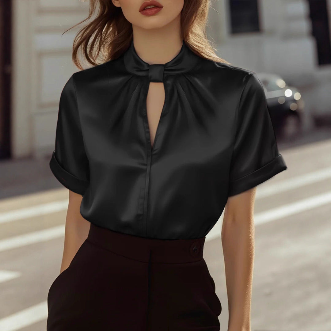 Chemisier cintré avec nœud chic, élégant pour une occasion formelle. - 3