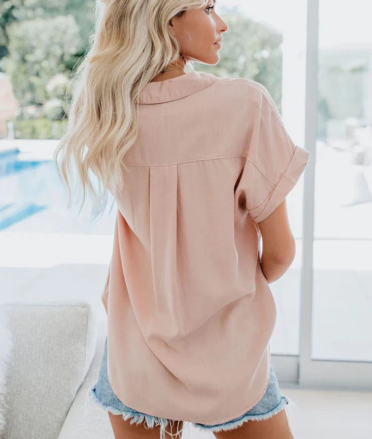 Chemisier femme chic, coupe fluide et élégante, idéal pour les occasions formelles. 2