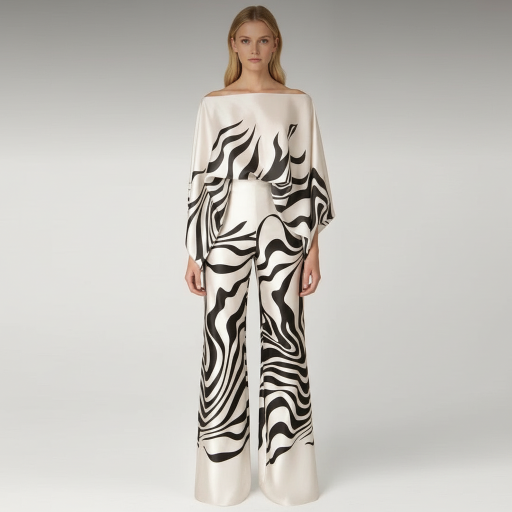 Ensemble tailleur femme, coupe fluide élégante et confortable. - 1