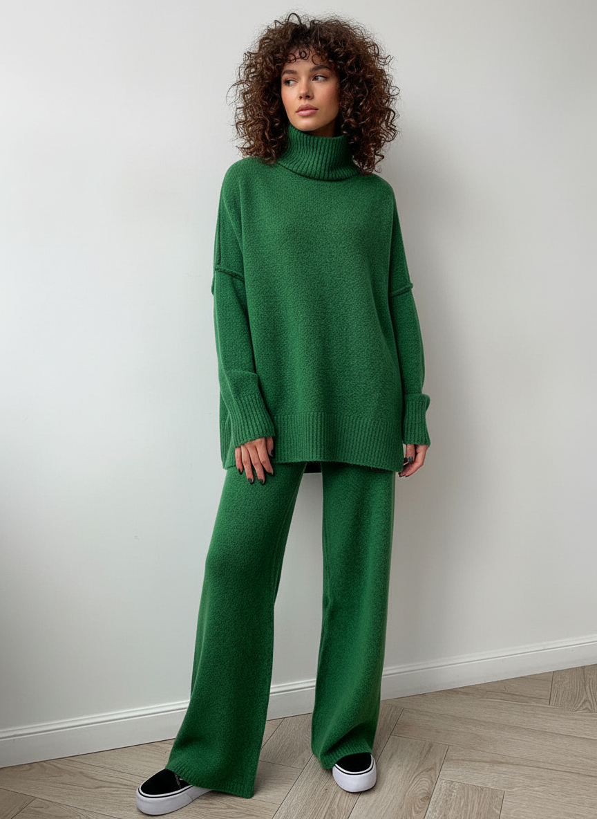 Ensemble femme, coupe décontractée élégante, silhouette flatteuse. - 6