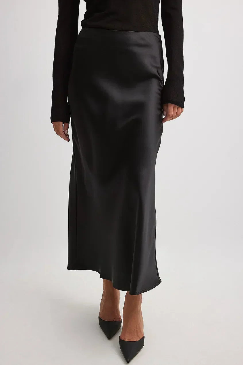 Jupe mi-longue taille haute élégante. - 2