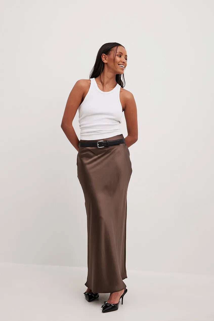 Jupe mi-longue taille haute élégante. - 11