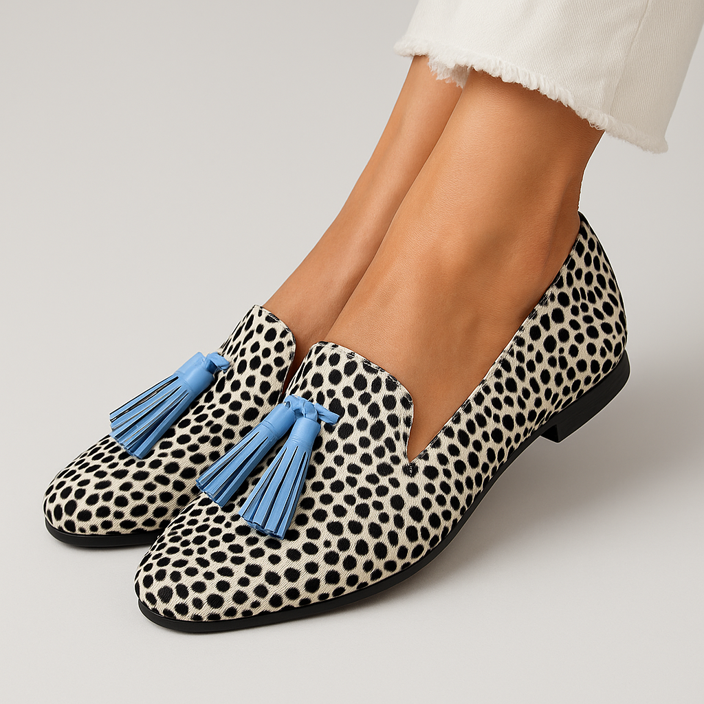 Mocassins femme au design structuré et imprimé élégant. - 1