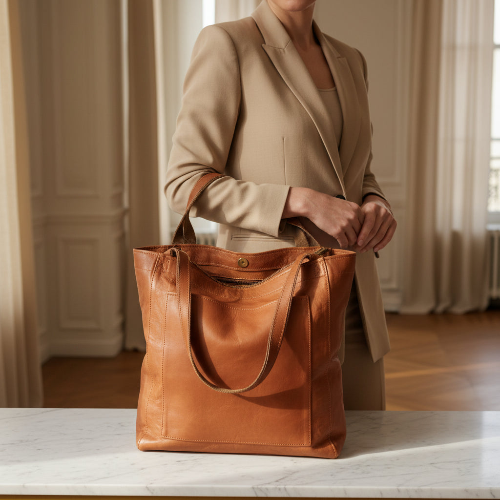Sac à main vintage élégant avec une silhouette raffinée et une doublure douce. - 1