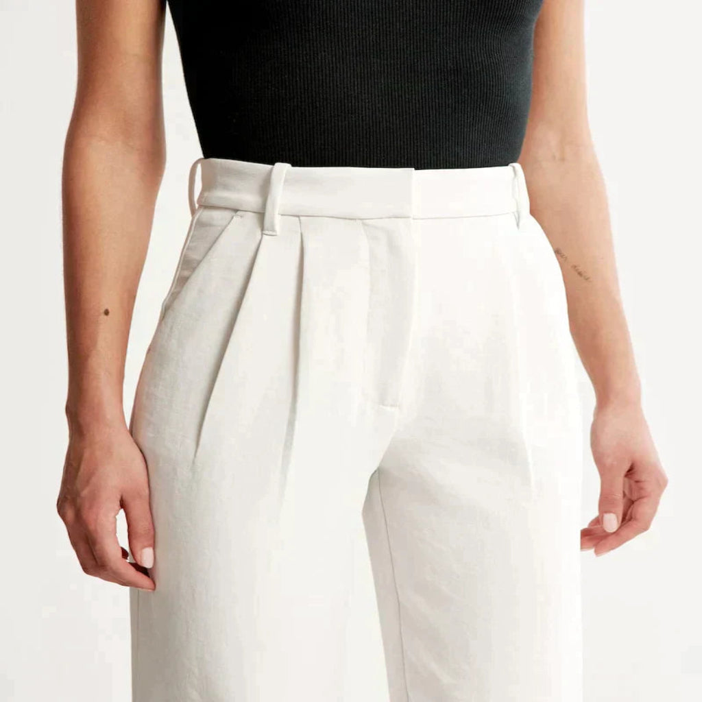 Pantalon fluide femme à large jambe, style décontracté et chic. - 7
