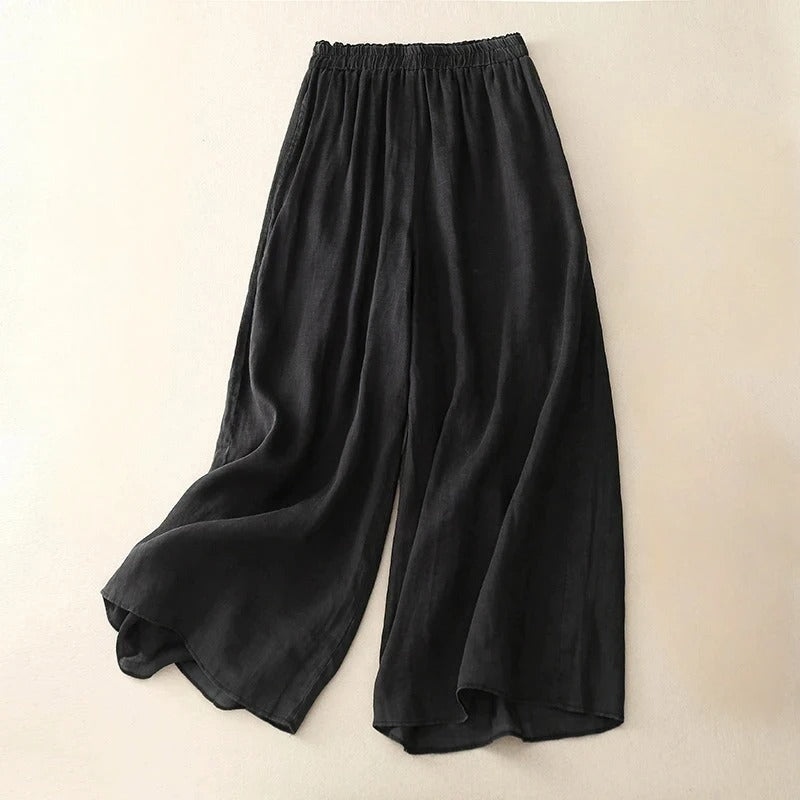 Pantalon élégant femme, taille ample fluide, jambe droite, design polyvalent. 3