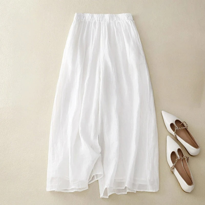 Pantalon élégant femme, taille ample fluide, jambe droite, design polyvalent. 4
