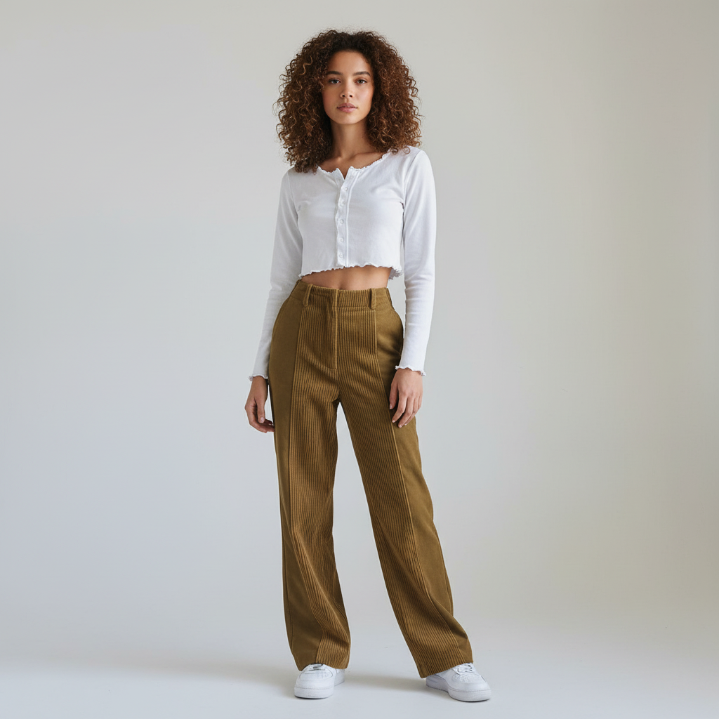 Pantalon femme à coupe confortable et moderne. - 1