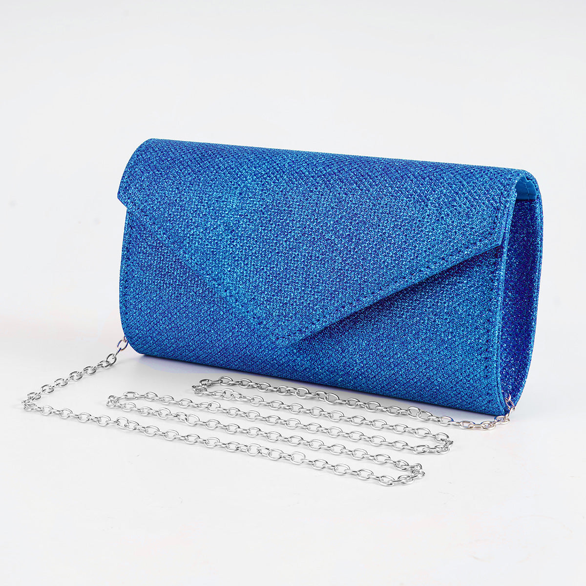 Pochette élégante avec design pailleté et chaîne amovible. - 1