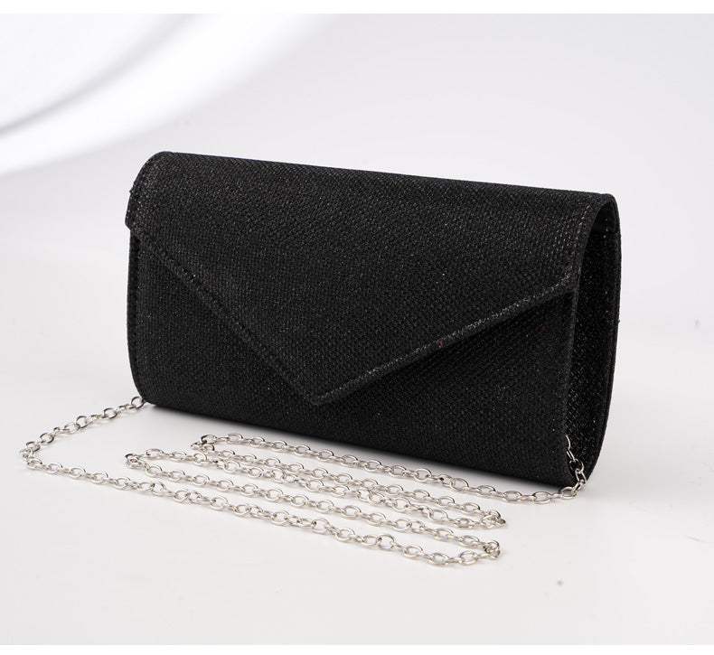 Pochette élégante avec design pailleté et chaîne amovible. - 5
