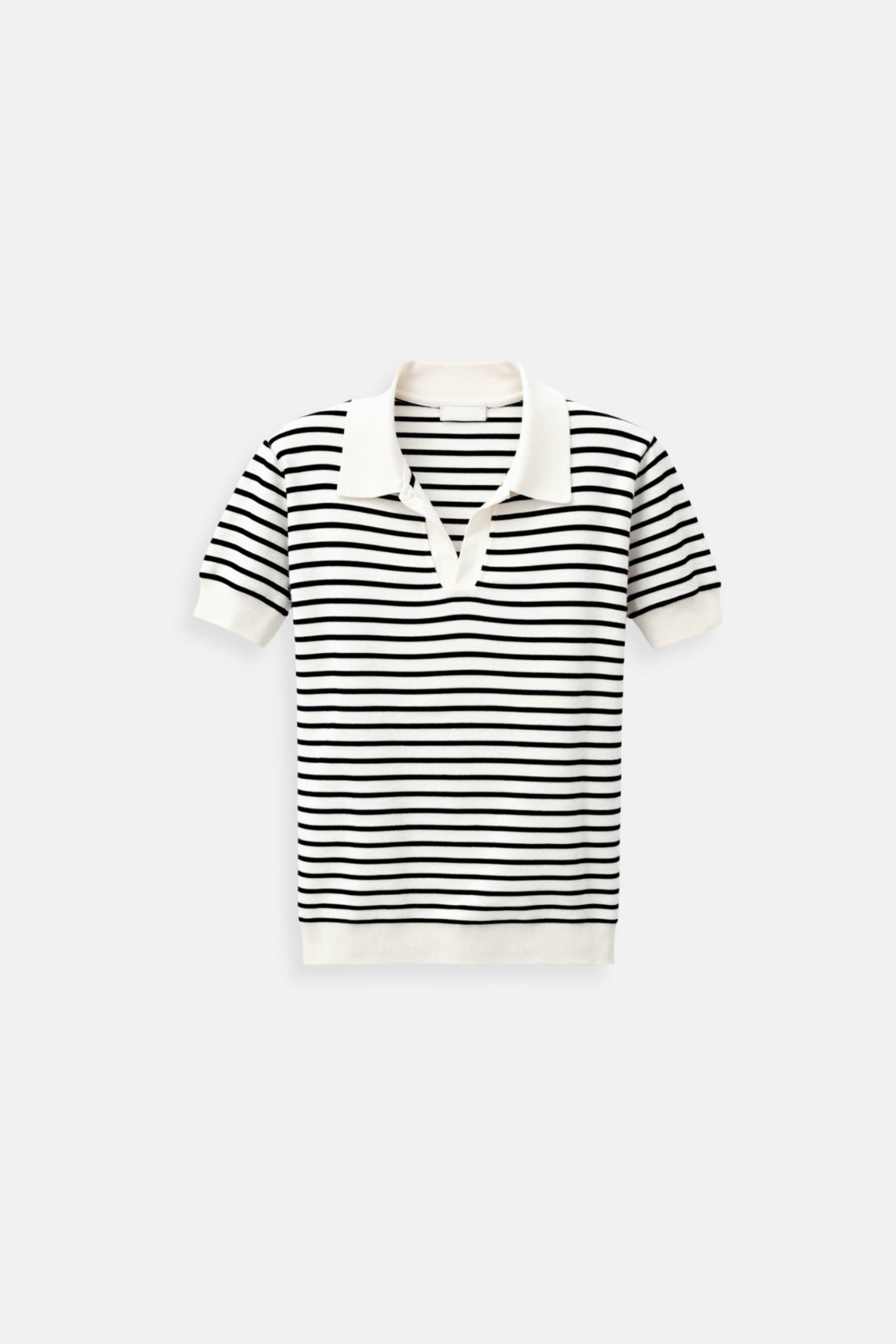Polo femme à rayures, style décontracté. - 2