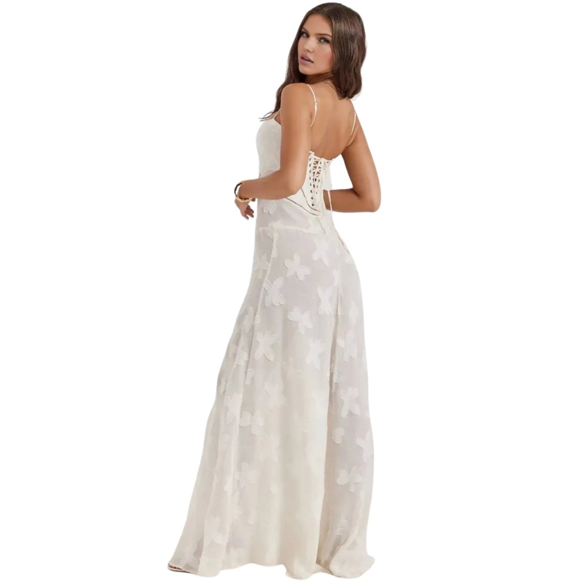 Robe bustier structurée avec détails de corset ajustable. 3