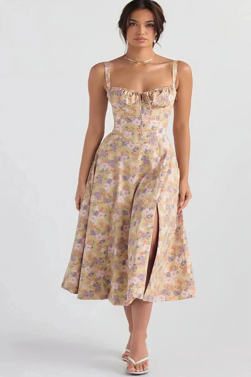 Robe d'été bustier à imprimé floral élégant. 13