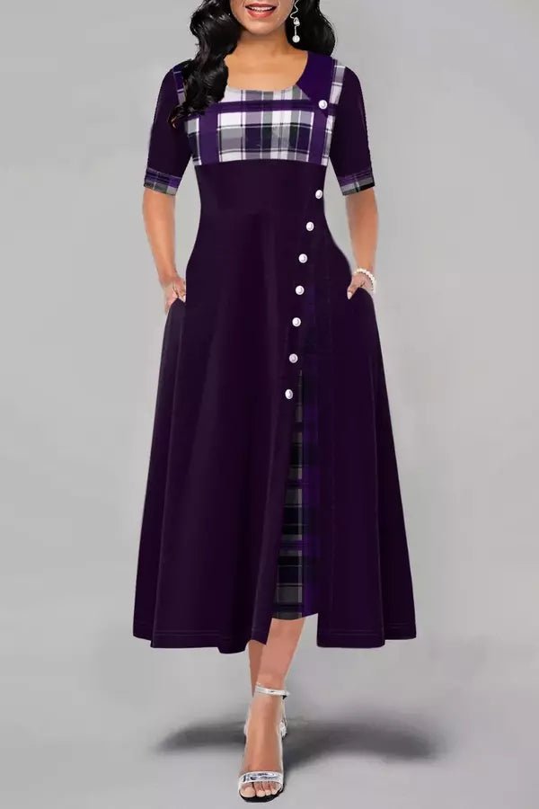 Robe longue avec une silhouette flatteuse et des détails en dentelle. - 1