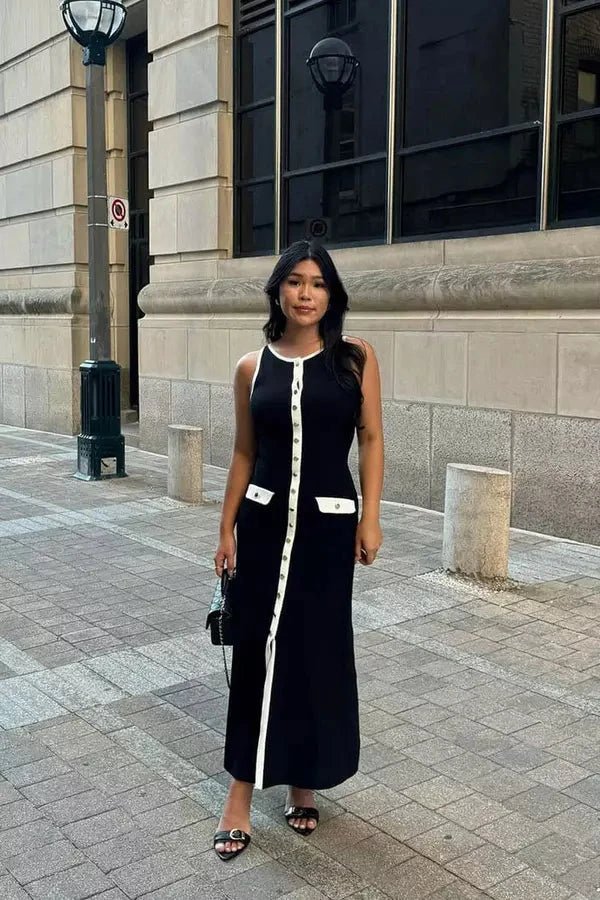 Robe longue élégante avec encolure ronde et coupe droite. 4