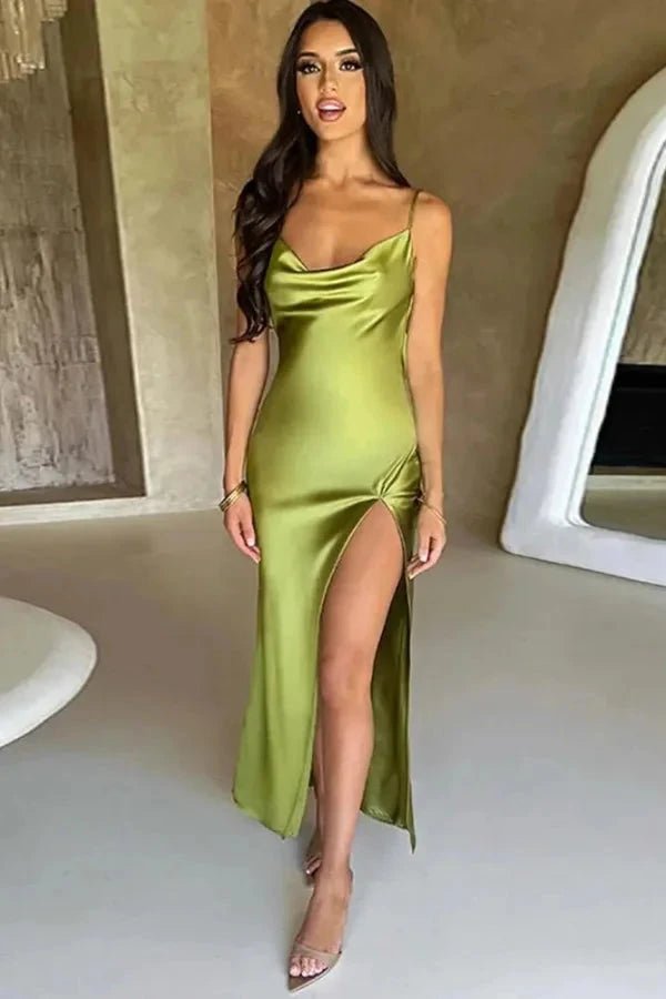 Robe longue femme, silhouette élégante et fluide, idéale pour les soirées. - 4