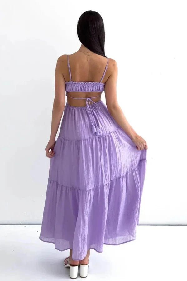 Robe maxi élégante avec un dos noué chic. 3