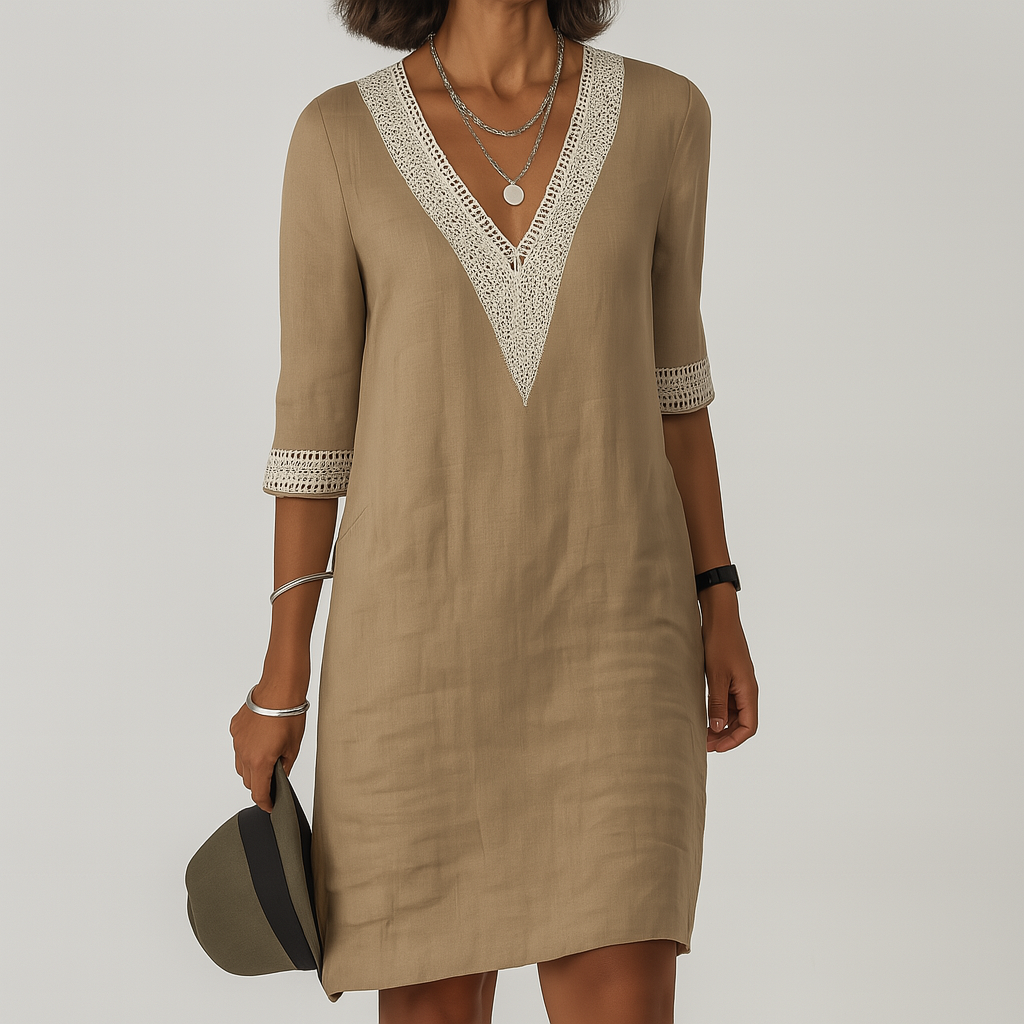 Robe midi chic à coupe aérienne féminine. - 2