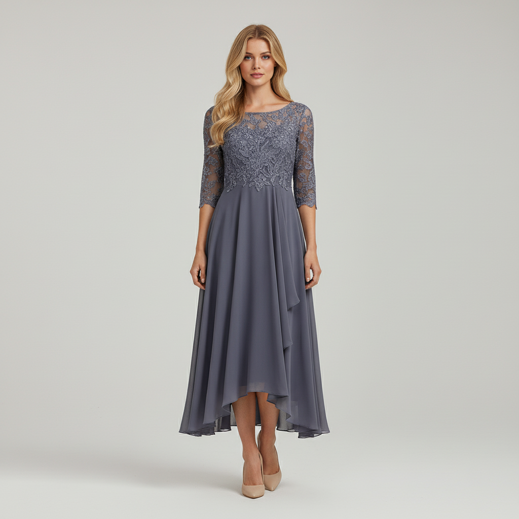 Robe midi élégante à coupe flatteuse, idéale pour des occasions formelles. - 1