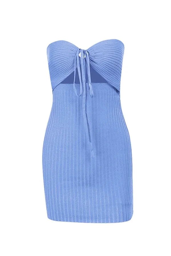 Robe midi élégante avec découpe audacieuse et lien à nouer. 2