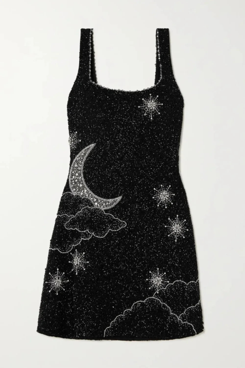 Robe mini élégante avec design étoilé, ornée de perles et cristaux. 5