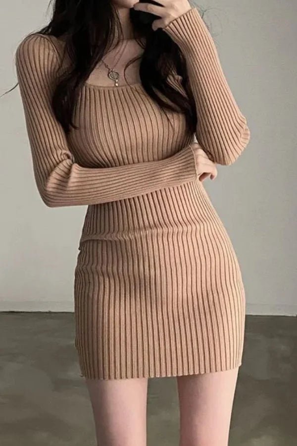 Robe pull ajustée, chic et confortable, idéale pour un look décontracté. 4