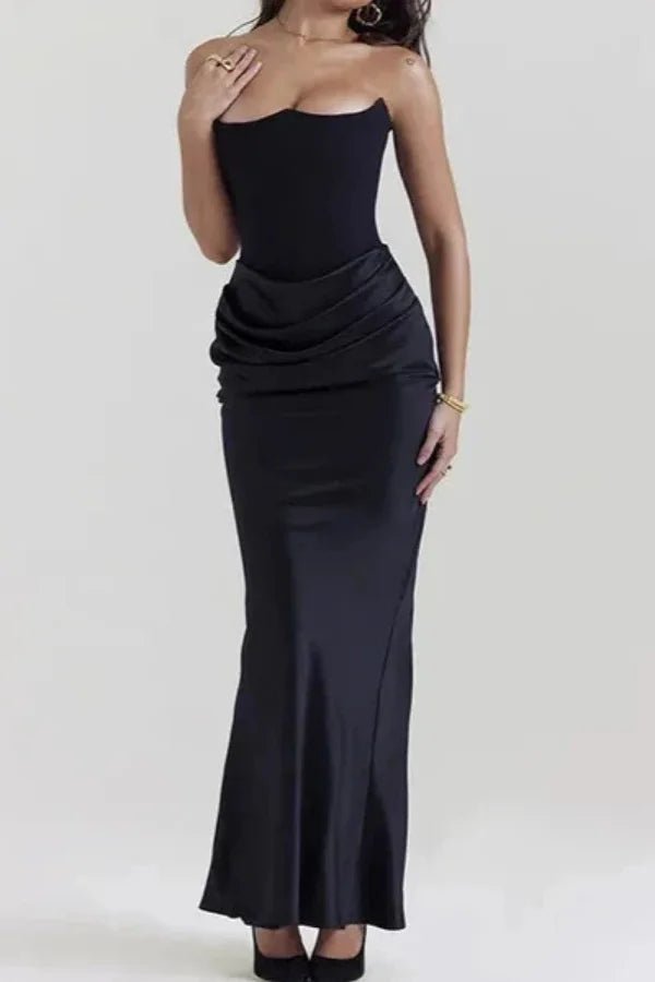 Robe soirée avec corsage sculpté et silhouette élégante. 5