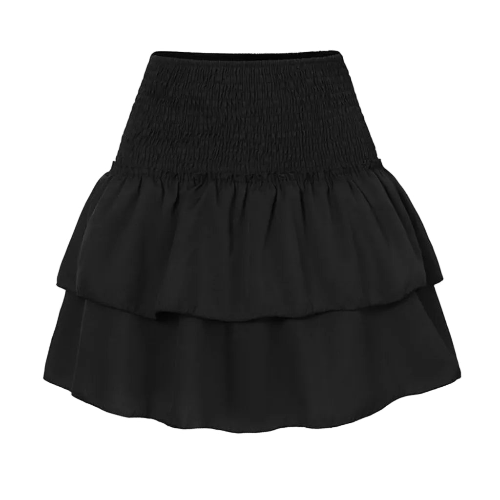 Jupe courte femme fluide, taille haute, style décontracté. - 11