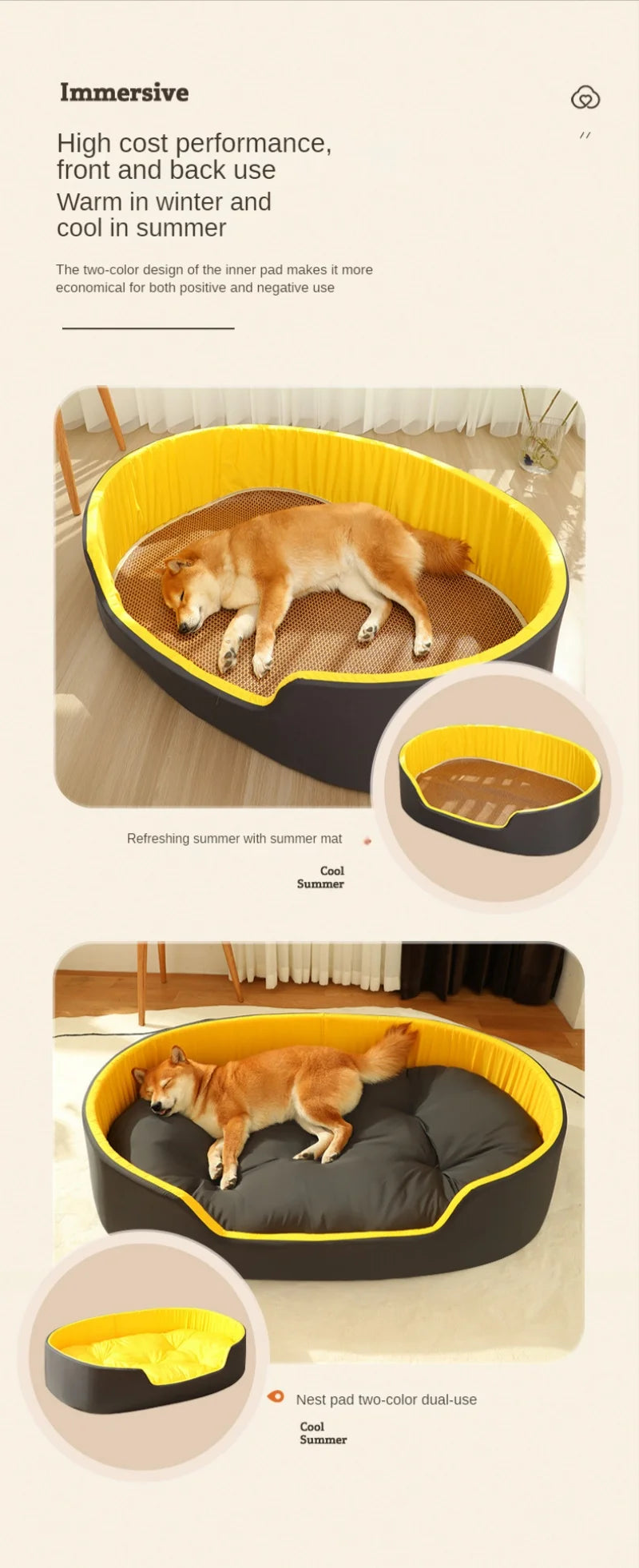 All Season Pet Bed!
Give them the sleep they deserve!!