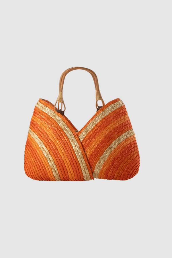 Sac à main femme élégant à rayures arc-en-ciel. - 1