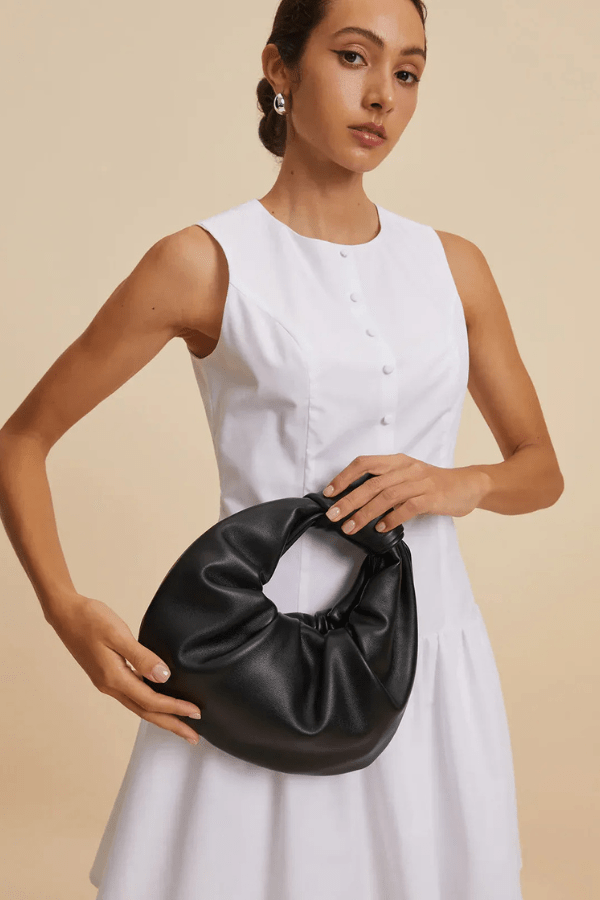 Sac à main froncé noué, style moderne et élégant pour femme. - 3
