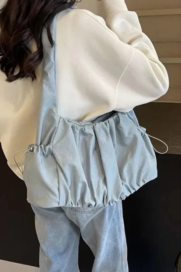 Sac bandoulière femme au design plissé, chic et polyvalent. - 3