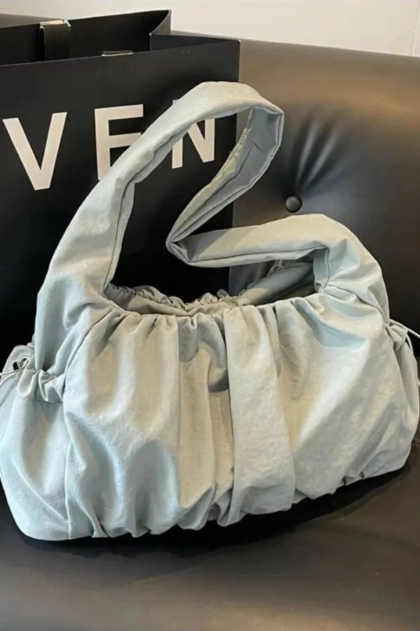 Sac bandoulière femme au design plissé, chic et polyvalent. - 5