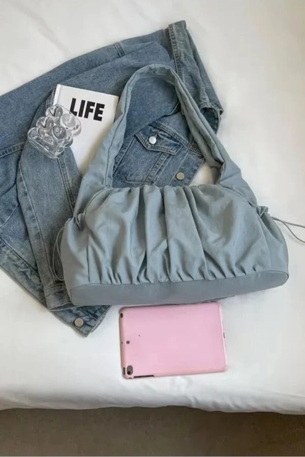Sac bandoulière femme au design plissé, chic et polyvalent. - 6