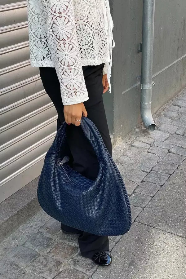 Sac bandoulière femme, tissé élégant, spacieux et pratique. - 8