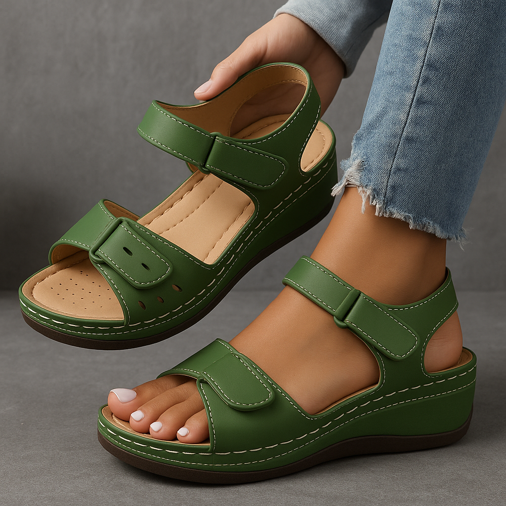 Sandales femme à talon compensé, style élégant et confortable pour le quotidien. 0