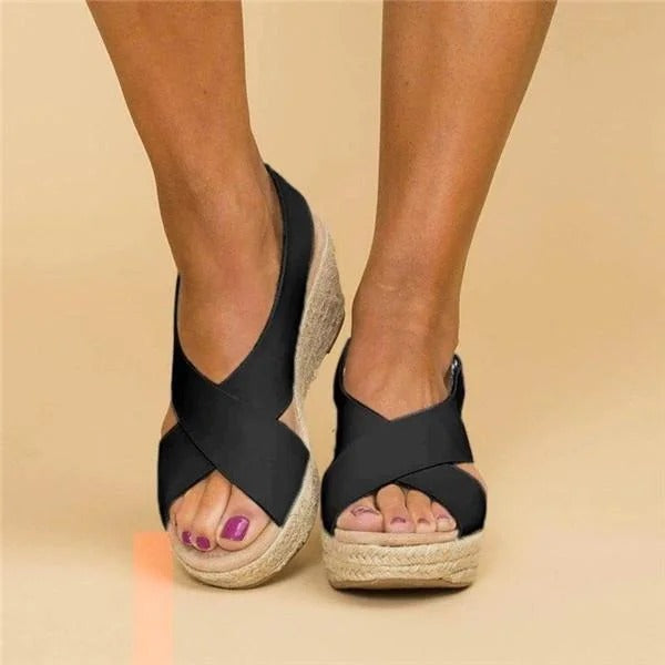 Sandales élégantes, espadrilles confortables, style d'été. - 2