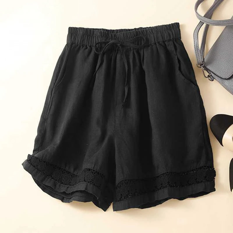 Short décontracté à motifs floraux avec taille élastique ample. 1